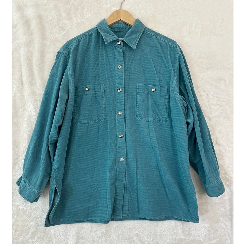 Teal Button-Up Women's Shirt
